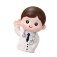 thumbnail image 1 of Doctor Statue Cake Día de regalo Angel en forma de muñeca en figuras blancas Escultura de resina para la mesa del hogar de aniversario, 1 of 8