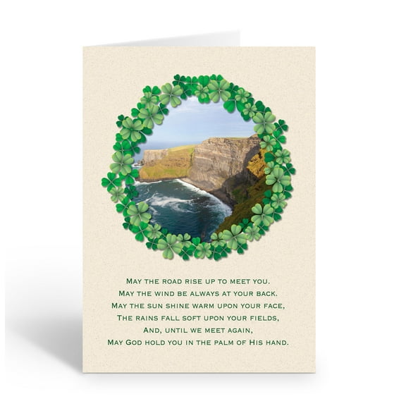 Beautiful Cliff in Ireland St. Patrick's Day Card - 12 Cards with Envelopes - B1