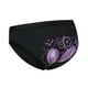 thumbnail image 4 of Ropa interior de ciclismo, calzoncillos triangulares para bicicleta, pantalones cortos ligeros acolchados de silicona 3D para mujer, pantalones cortos Negro y morado, 4 of 8