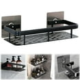 thumbnail image 2 of VGFVFSKGA Bathroom Storage Rack, Shower Organizer, Black Aluminum Rectangular Draining Rack for Home Hotel Bathroom Cosmetics, 2 of 8