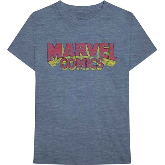 Marvel Comics Unisex T-Shirt Distressed Logo (Small)