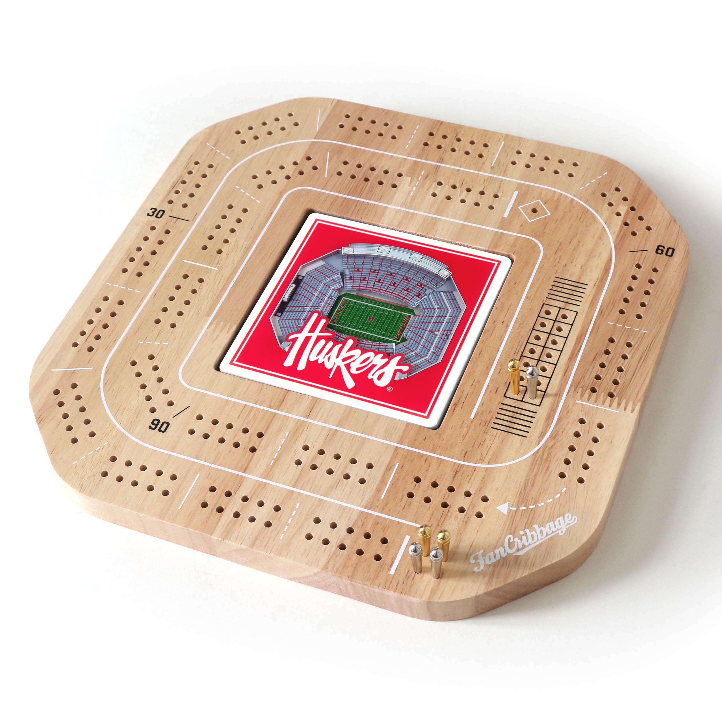 YouTheFan NCAA Nebraska Cornhuskers Stadiumview Cribbage