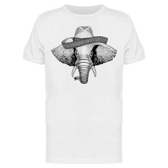 Elephant, Mexican Hat Tee Men's -Image by Shutterstock