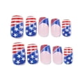 thumbnail image 4 of 4th of July Press on Nails Short Square Fake Nails Independence Day False Nails Press ons with American Flag Designs Acrylic Nails Full Cover Glue on Nail Stick on Nails for Women Manicure 24Pcs, 4 of 7