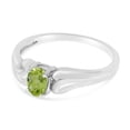 thumbnail image 3 of 14k White Gold Oval Peridot Ring, 3 of 6