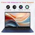 thumbnail image 4 of 17.3" IPS FHD-Business-Laptop Intel 6 Core i3-1215U 32GB RAM 1TB SSD (Beat i5-1135G7 Up to 4.4GHz) Computer with 65W Type C Fingerprint Backlit Keyboard Wi-Fi 6 Numpad Win 11, 4 of 6