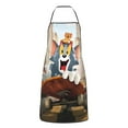 thumbnail image 2 of Tom and Jerry Adjustable Bib Apron, Waterdrop Resistant Aprons with 2 Pockets Cooking Kitchen Aprons for Women Men Chef, 2 of 8