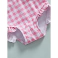 thumbnail image 7 of Nygoyerh Toddler Girls Rash Guard Swimsuit with Hat 2 Pcs Set Plaid Pattern Zip Up Long Sleeve Crew Neck Baby Girls Swimwears Infant Clothing 6M 9M 12M 18M 2T 3T 4T, 7 of 7