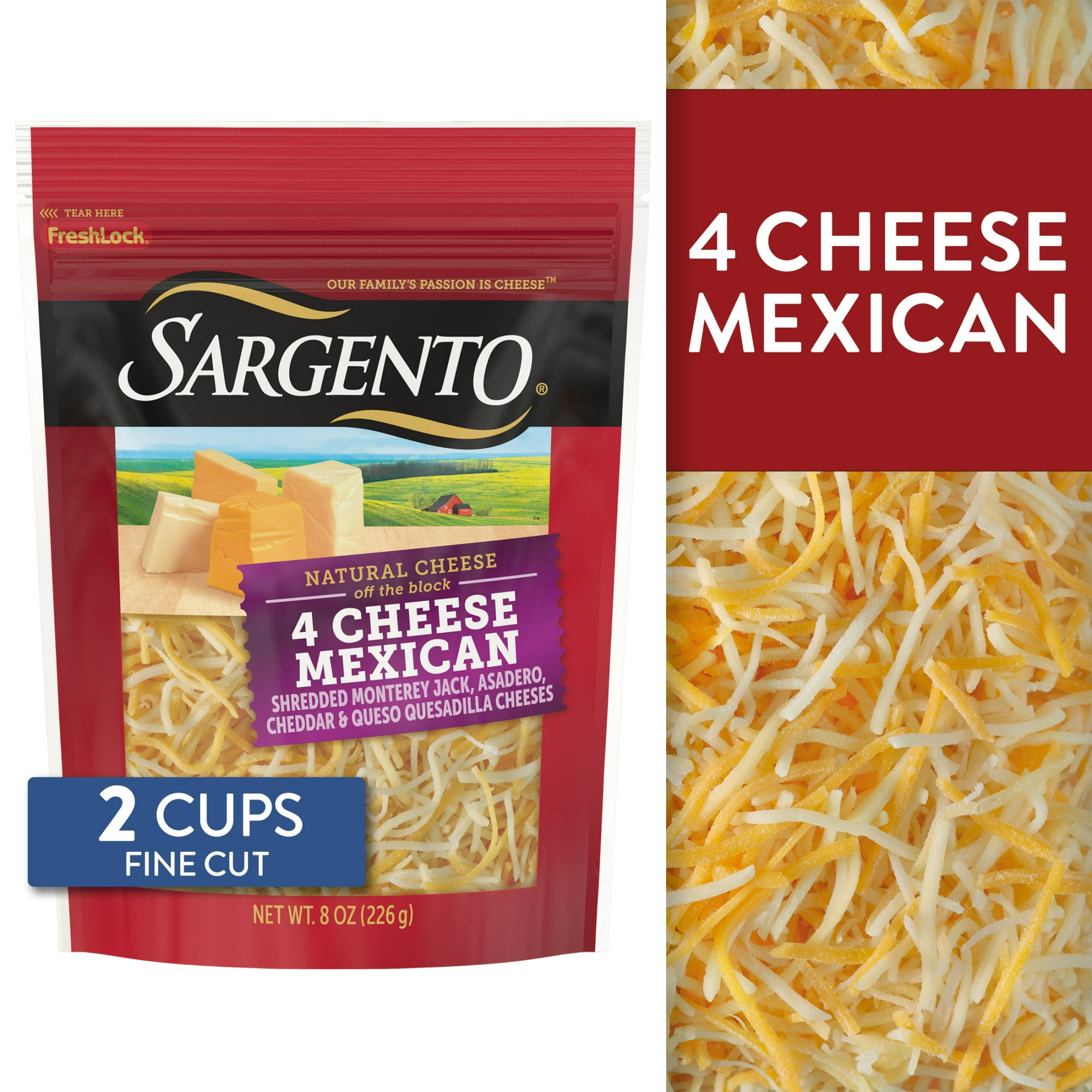 Sargento® 4 Cheese Mexican Shredded Cheese, Fine Cut, 8 oz.