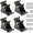 Black, variant on 4 Pack Folding Brackets for Table Bed Leg Feet, Self-Lock Hinge Hardware with Screws, Lock Extension Support Foldable Bracket for Furniture Leg, Cabinet, Workbench