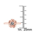 thumbnail image 4 of 1/3 Carat (ctw) Lab-Created White Sapphire Floral Ring Rose-plated Sterling Silver, 4 of 5