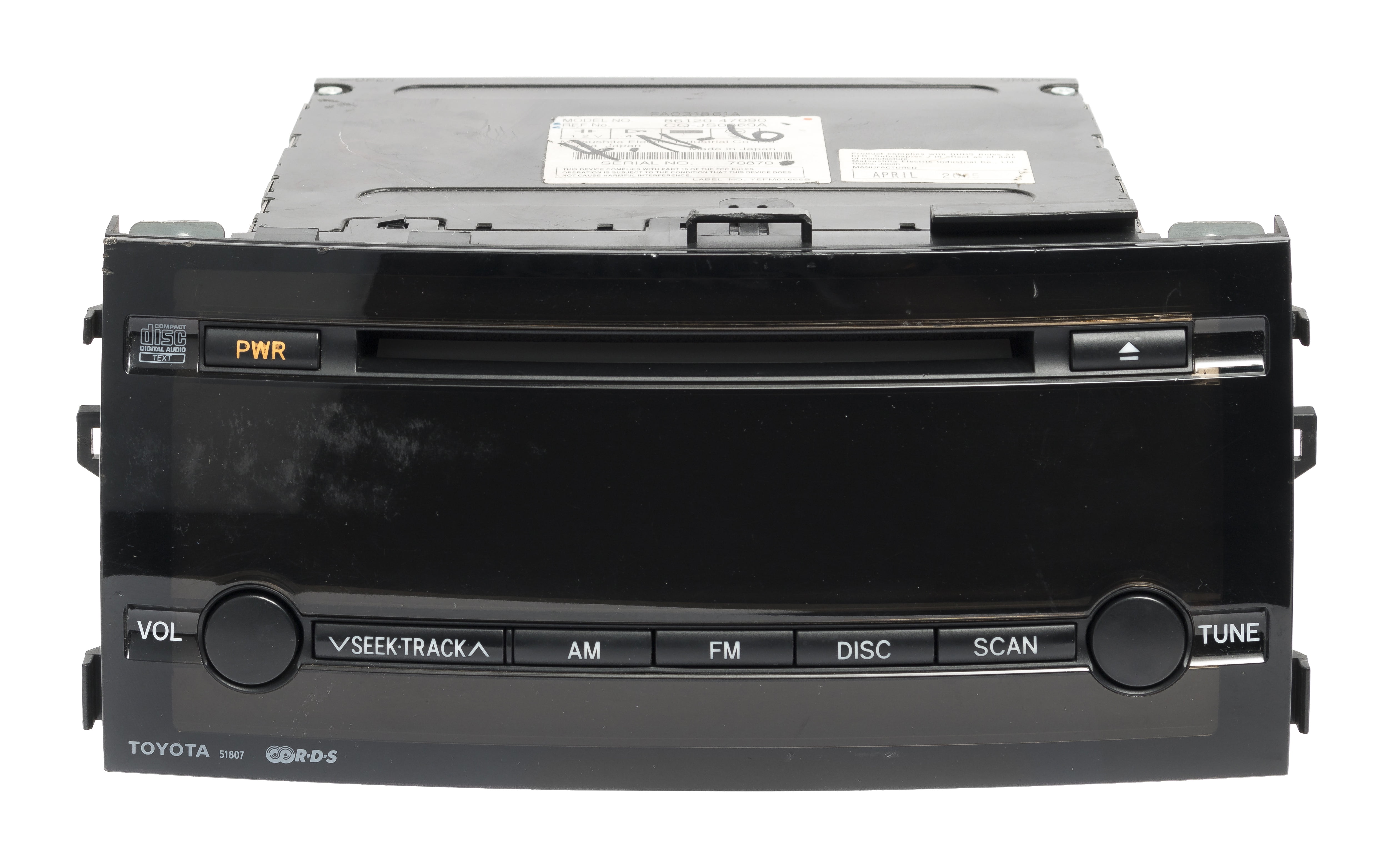 Restored 200406 Toyota Prius AM FM Radio CD Player 8612047090 Face ID 51807 (Refurbished)