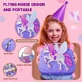 thumbnail image 3 of Kit de maquillaje Beayuck Kids con funda de almacenamiento Flying Horse para niña, 3 of 7