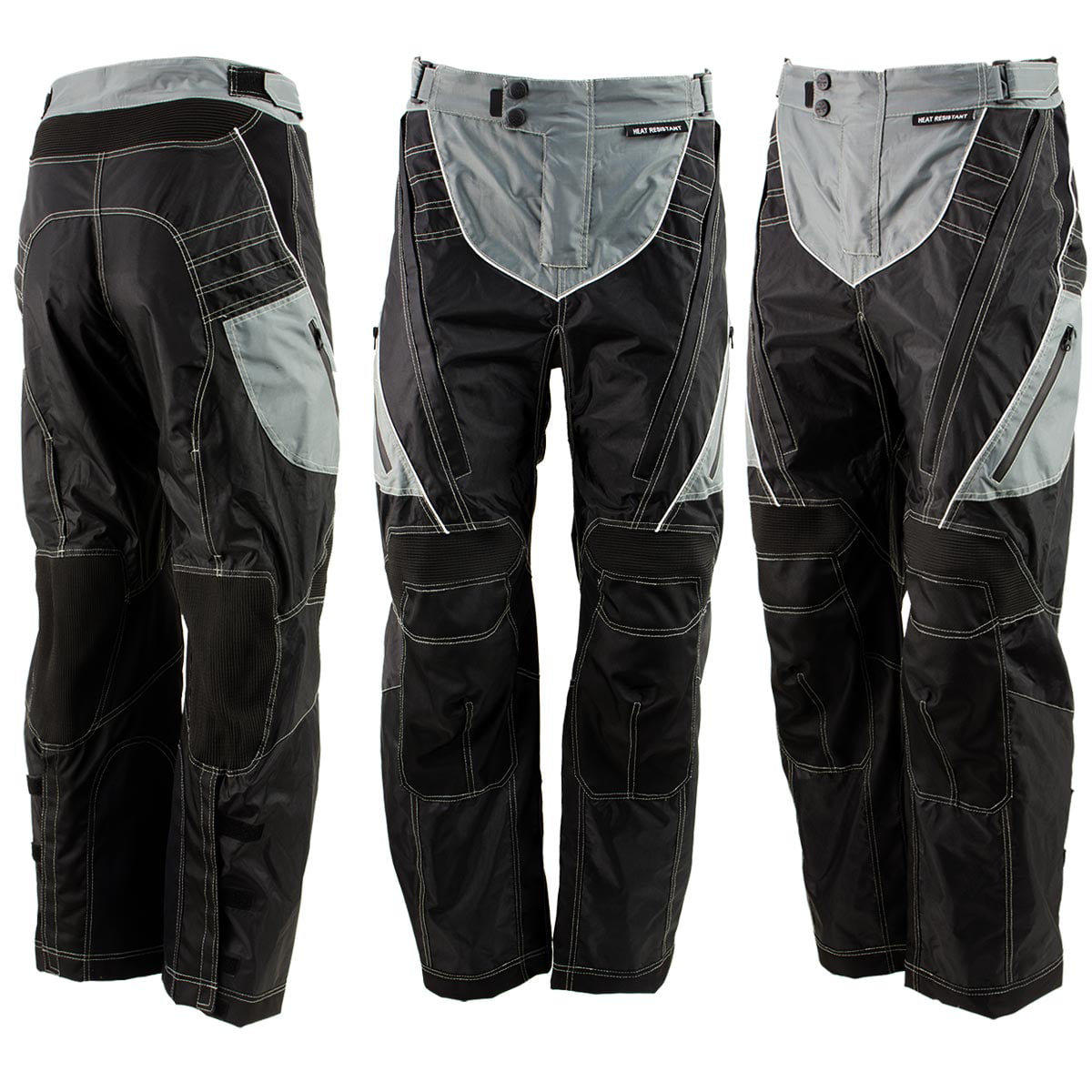 Xelement B4402 Mens Advanced Level-3 Black Tri-Tex Fabric Motorcycle Pants 34 