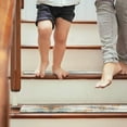 thumbnail image 2 of Non-Slip Carpet Stair Treads for Wooden Steps, 30"X8" Beige Blue Art Staircase Step Treads Indoor Soft Resistant Rubber Safety Stair Mats for Pets & Elders, 2 of 6