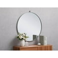 thumbnail image 3 of Home Decorative Metal Frame Round Mirror With Decorative Hook 32" Grey, 3 of 6