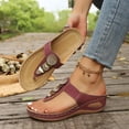 thumbnail image 6 of Caywon Women Flip Flops Thong Sandals, Metal Disc Flat Slide, Open Toe Slip On Summer, Comfortable Ladies Shoes Sandalias Mujer, 6 of 9