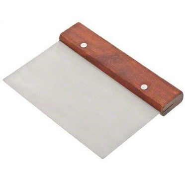 Update International WDS-36 Stainless Steel Dough Scraper with Wood Handle, 6-Inch, Set of 6