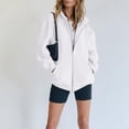 thumbnail image 6 of Usmixi 2 Piece Lounge Sets for Women Hooded Coat 2 Piece Outfits for Women Fashion Drawstring Full Zip Sweatshirt and Shorts Sweatsuits Sets with Pocket Ladies Tracksuit Sets Under $10, 6 of 6