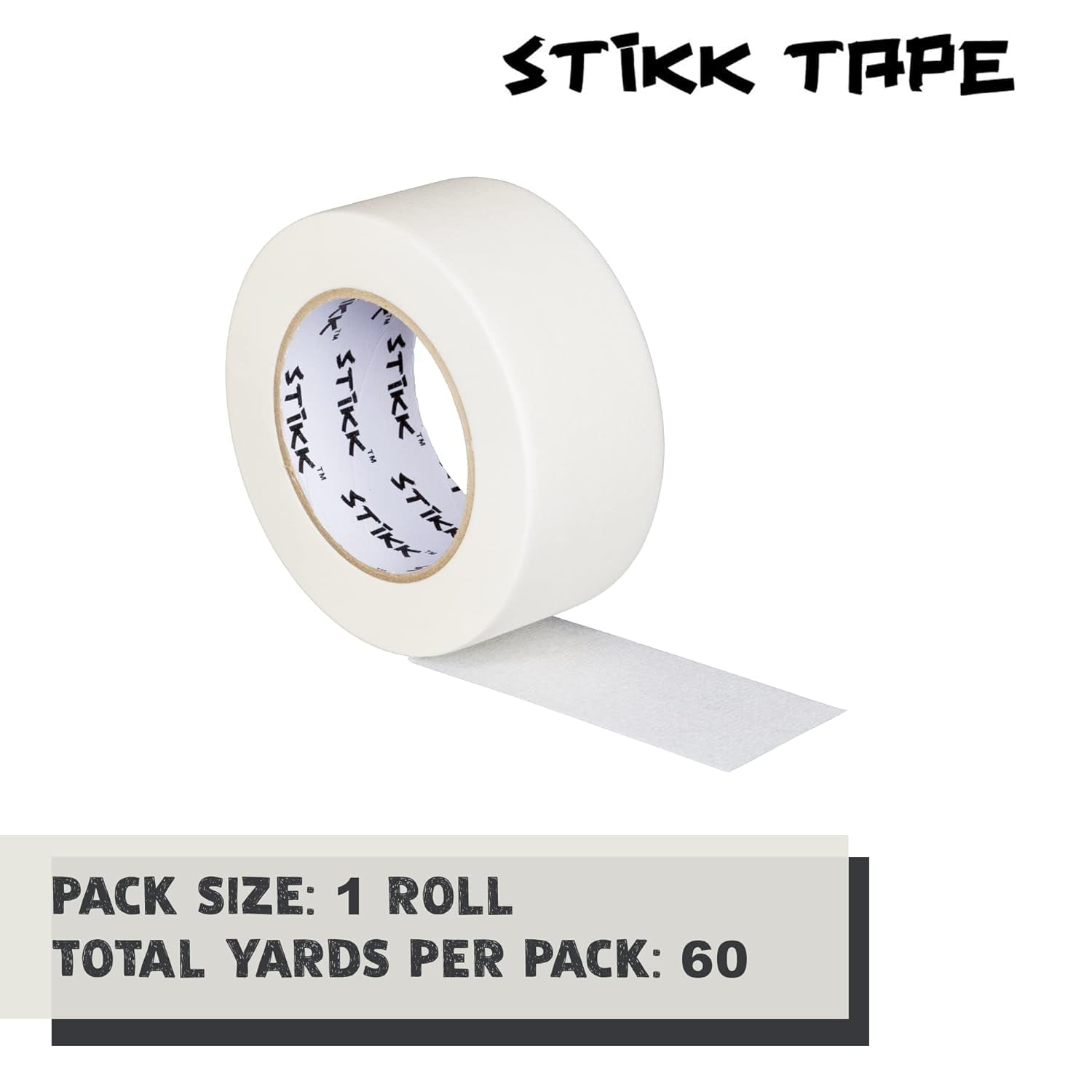 FKEYTO Masking Tape 2 Rolls - 1 inch x 55yds. Beige White Painter's Tape  for Safe Wall Painting,Office,Labeling, Edge Finishing