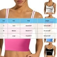 thumbnail image 3 of Womens Longline Sports Bra, Workout Tank Tops Built in Bras, Cropped Yoga Camisole Round Neck Athletic Cami Shirt Women's Athletic Tank Tops White L, 3 of 4