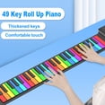 thumbnail image 3 of Piano Inscritable, Cultivo Educativo Liviano Interés Musical Impermeable 49 Teclas Roll Up Piano Plegable Para Niños, 3 of 7