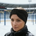 thumbnail image 2 of Unique Bargains 1 Pc Women's Warm Headband Winter Ear Warmer Cable Knit Head Wraps Black, 2 of 6