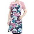 thumbnail image 5 of Pioneer Flower Floral Print Pattern Apron-Garden Aprons for Women with Pockets-Cotton Linen Waterproof Kitchen Cooking Gardening Aprons Adjustable for Kitchen,Cooking,BBQ and Salon 33x27 Inch, 5 of 7