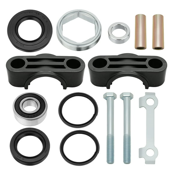 M MATI Steering Stem Bushing Bearing Seal Nut Kit for Yamaha YFZ450 YFZ450R YFZ450X Banshee Bruin 350