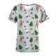 thumbnail image 4 of Fiudx Ofertas de La Semana Blusa de Manga Corta con Cuello En V para Mujer, Uniforme de Pascua con Bolsillos Impresos, Blusa de Enfermería, 4 of 5