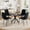 Black, variant on Katboc Modern Dining Table Set, 31.5in Round Table & 4 Velvet Chairs, Industrial Metal Legs Compact for Small Spaces,LivingRoom, Black