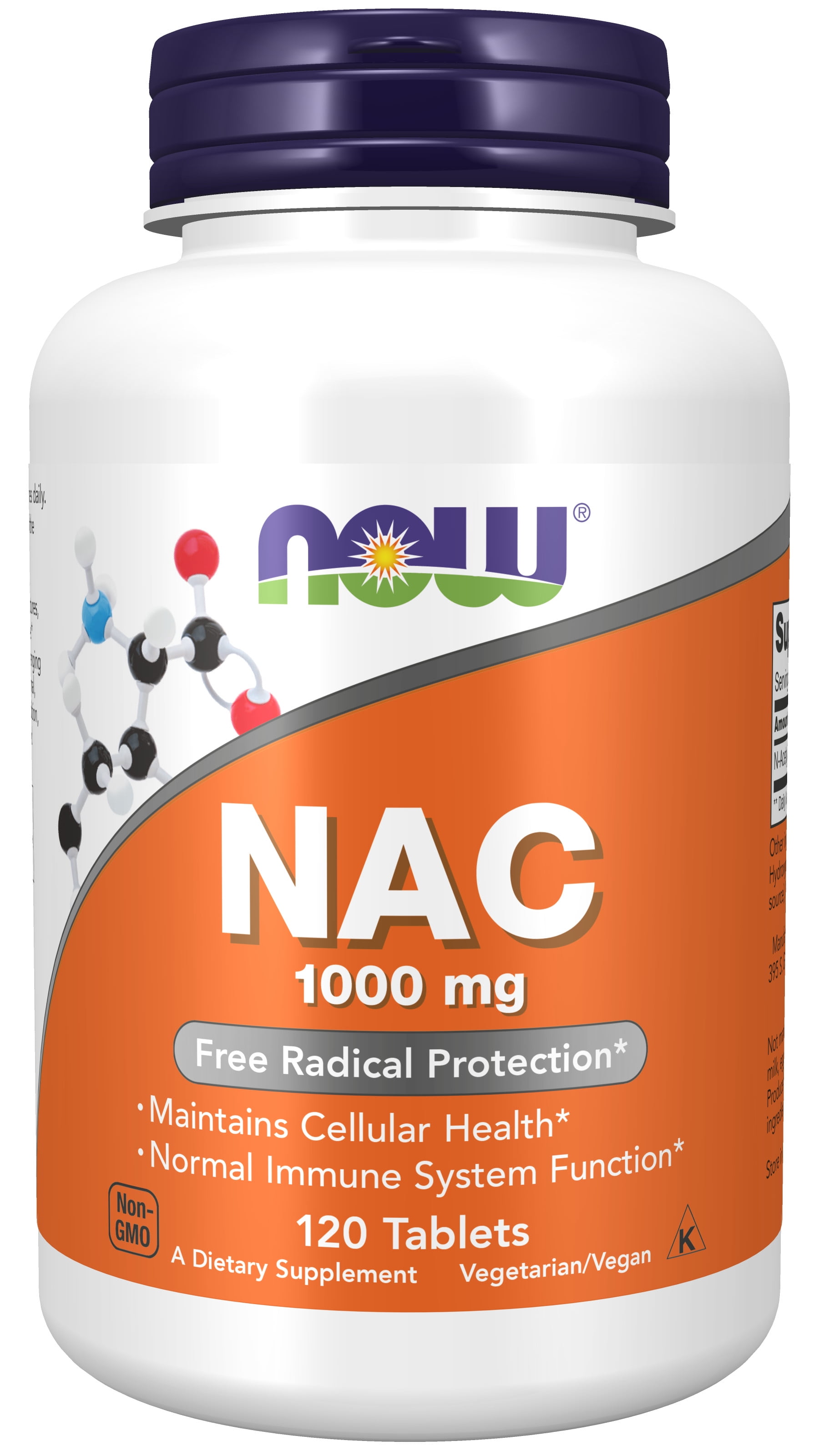 NOW Supplements, NAC N Acetyl Cysteine 12,12 mg, Free Radical ...