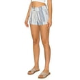 thumbnail image 2 of Cali1850 Women's Casual Linen Shorts - Drawstring Smocked Waist Oceanside Lounge Beach Printed Pants with Pockets, 2 of 7