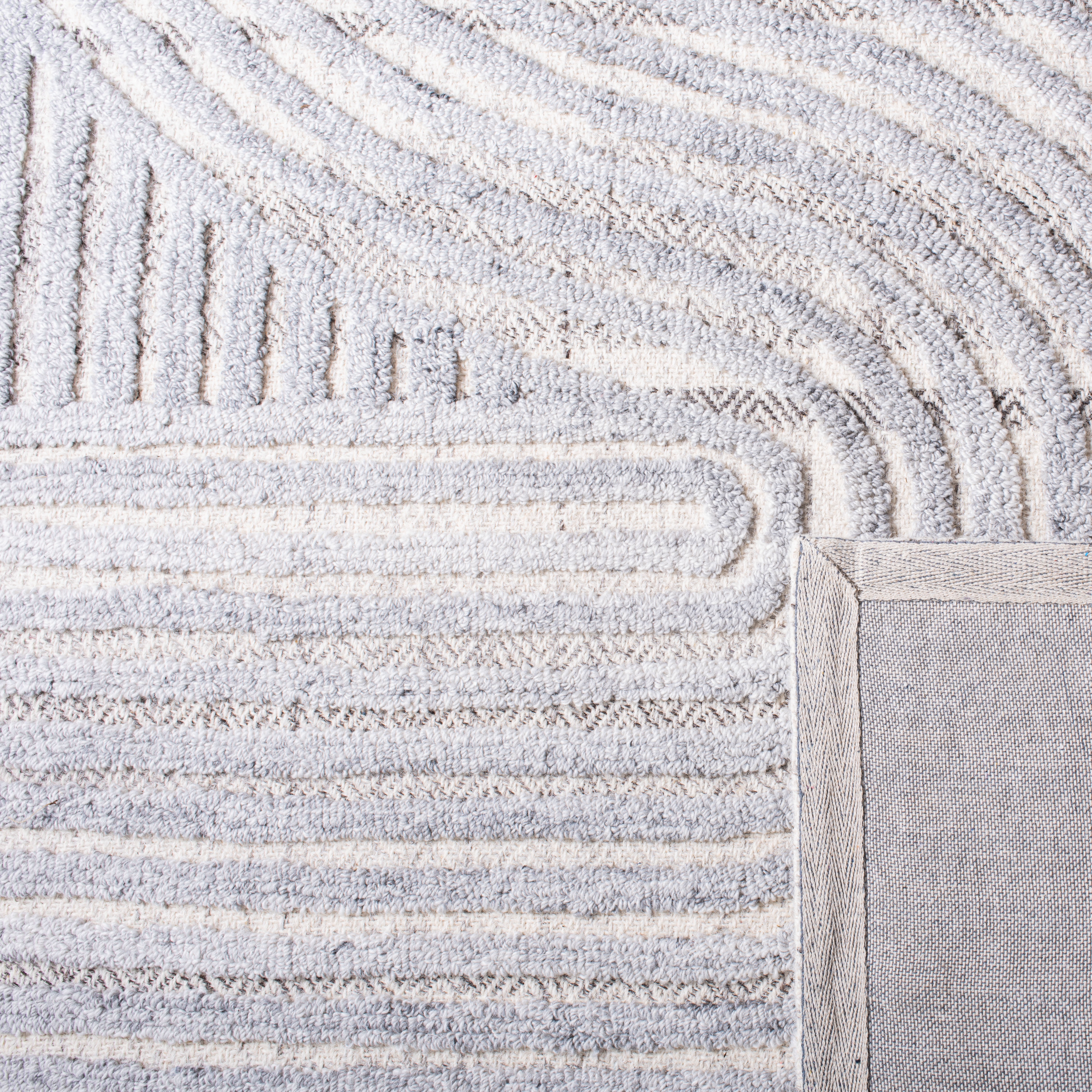 SAFAVIEH Southampton Landen Abstract Area Rug, Grey, 8' x 8' Square