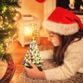 thumbnail image 3 of Patiojoy 15" Prelit Ceramic Tabletop Christmas Tree Gold Hand-Painted Battery Powered w/ 66 Colorful Lights, 3 of 10
