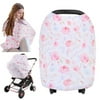 Multi-use Cover by KeaBabies, Baby Carseat Canopy, Nursing Cover for Breastfeeding (Dainty Bloom)