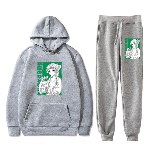 The Apothecary Diaries Anime Merch Sudaderas con capucha Jogger Pantalones Set Cosplay Unisex Moda ropa de calle