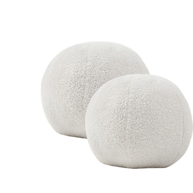 2 uds almohada redonda bola sofá almohada esfera almohada Boucle-como cojín redondo