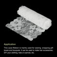 thumbnail image 3 of Uxcell 7 Inch Wide 5 Yard Lace Ribbon Floral Pattern White Lace Trim Ribbon for Sewing Making, and DIY Crafts, 3 of 5