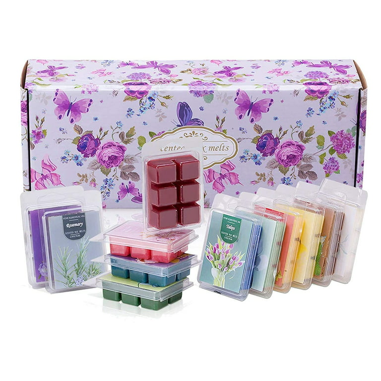 Symkmb 12 Pack Scented Wax Melts Wax Square, Scented Wax Melts, Soy Wax  Melts for Warmers, Wax Square , Baby Powder Wax 