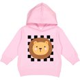 thumbnail image 2 of Inktastic Lion Zoo Animal Checkered Toddler Hoodie, 2 of 4