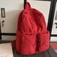 thumbnail image 4 of mochila retra Bolso casual unisex de lona de gran capacidad para mujeres y hombres al aire libre (rojo), 4 of 8