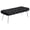 Black/Silver, variant on Ella Upholstered Tufted Bench Stainless Steel Legs Ivory