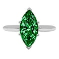 thumbnail image 7 of Solitaire Engagement Ring for Women - 2.5ct Simulated Emerald in 14K White Gold Promise Ring, 7 of 7