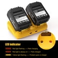thumbnail image 4 of Cargador de batería de repuesto para cargador de batería Dewalt 20V Max, compatible con batería de iones de litio Dewalt 12V/20V (amarillo, cargador de 【2 puertos】), 4 of 6