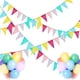 thumbnail image 1 of Banderines De Tela Banderines Para Exteriores Con 18 Globos Bandera Triangular Para Jardín Fiesta De Cumpleaños Decoración De Fiesta Al Aire Libre 6 Uds Vogacara HA036900-00, 1 of 6