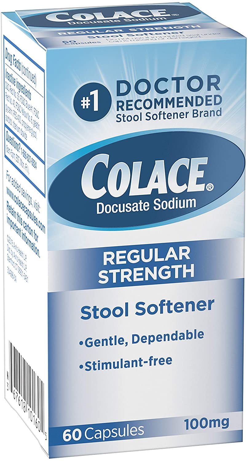 Buy Colace Regular Stool Softener 100 Mg 60 Capsules Docusate Sodium