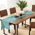 thumbnail image 4 of Newhomestyle Abstract Green Teal Marble Table Runner,for Table Center Home Party Wedding Holiday Indoor Outdoor,13x72 inch, 4 of 7