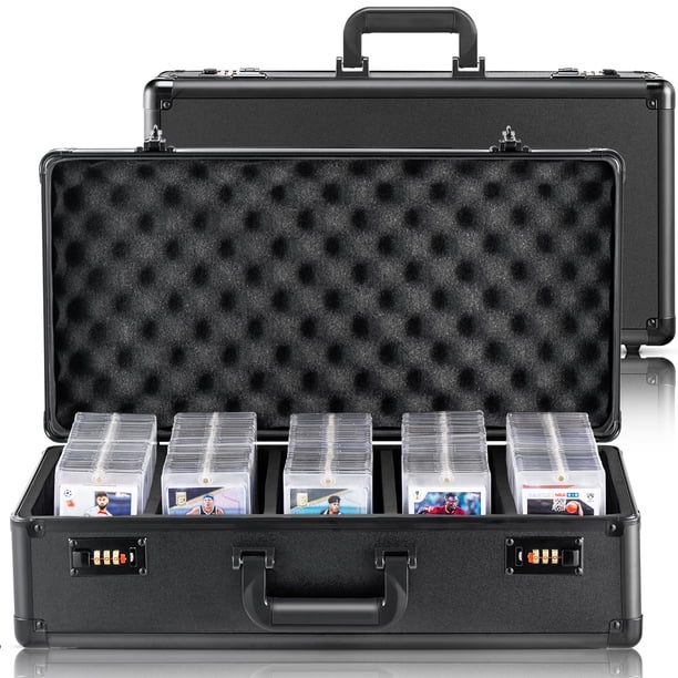 KFFKFF Organized Card Storage Box, 5 Compartments,Sports Card