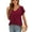 Wine Red, variant on Summer Blouses for Women Elegant Casual V Neck Chiffon Blouses Tops Shirts,Wine Red,L